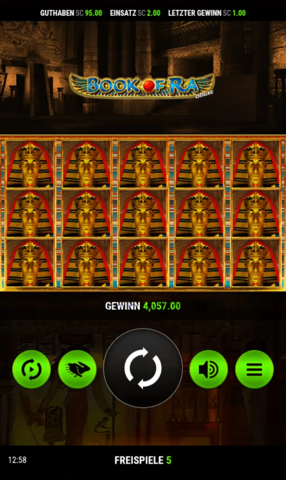 Book of Ra deluxe Gewinnbild: Vollbild Mumien 2€