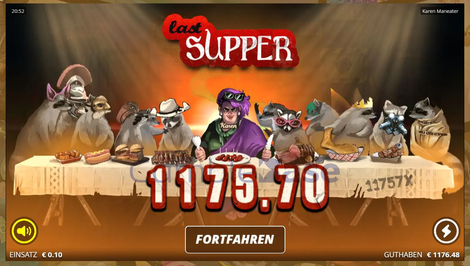 Karen Maneater Gewinnbild: Mein höchster MultiMaxWin mit 11757X