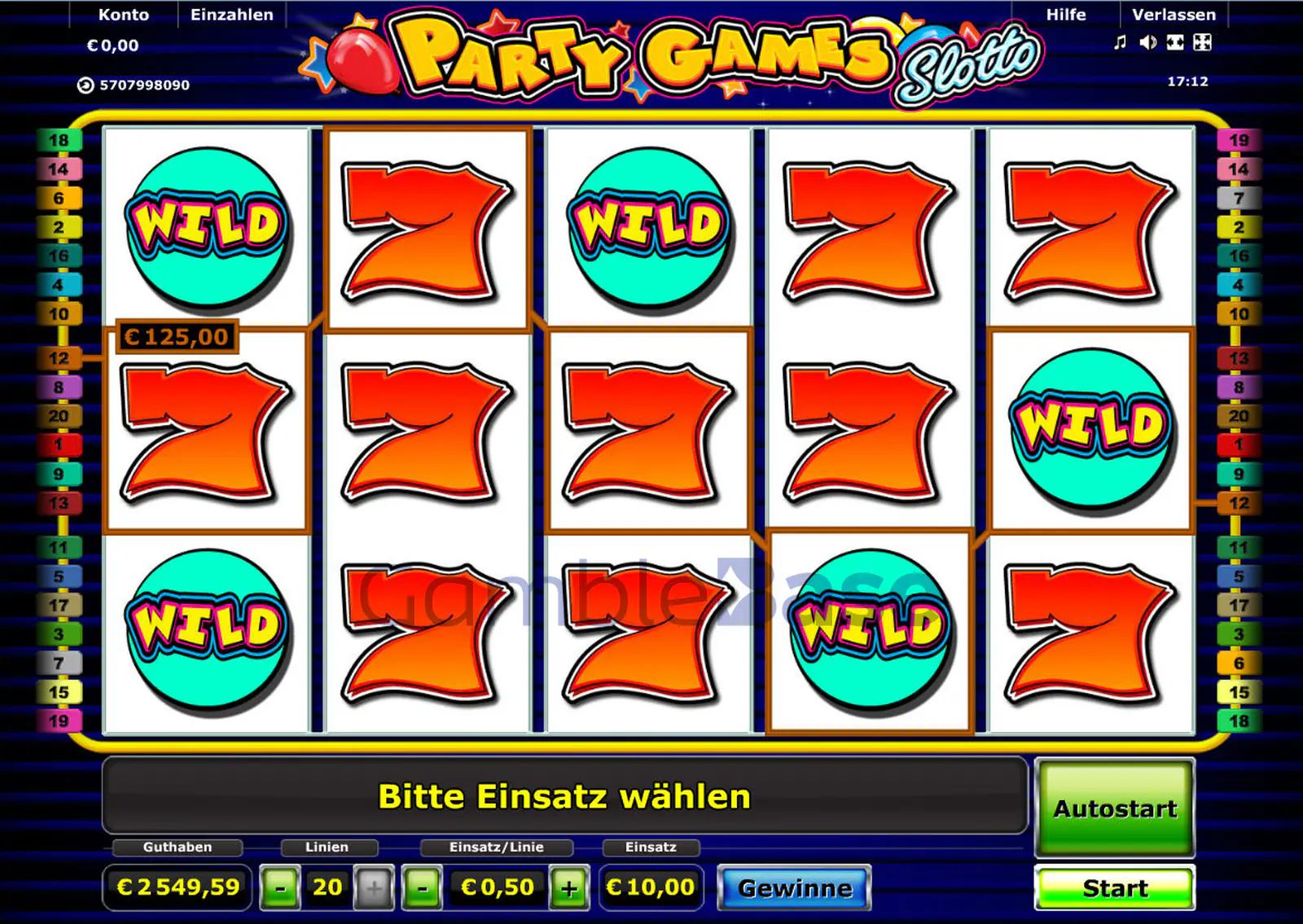 Party Games Slotto Gewinnbild: Max-Win