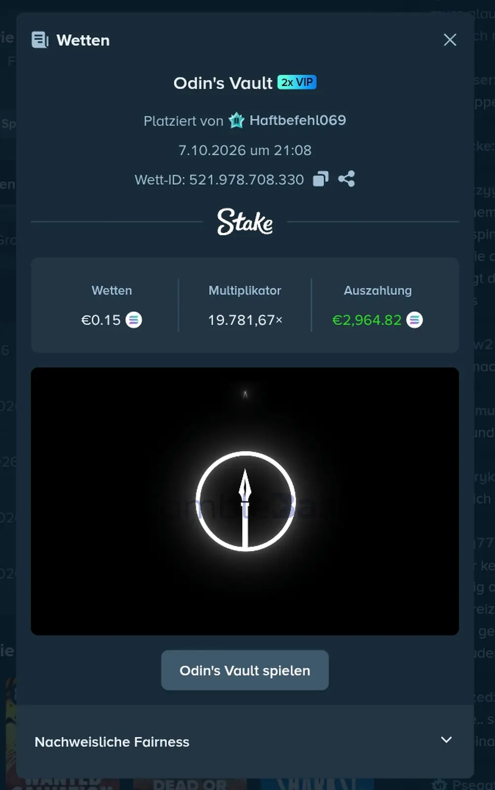 Odin Gewinnbild: Odins vault