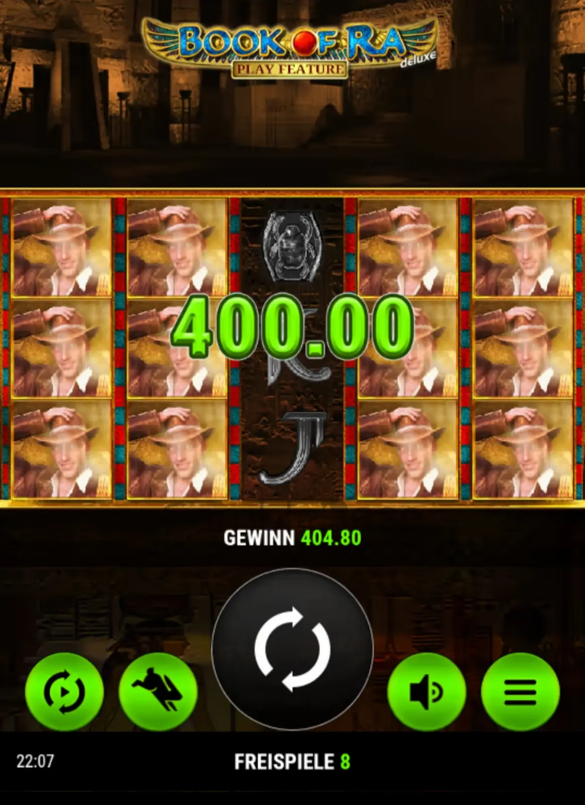Book of Ra deluxe Gewinnbild: 660 gesamt