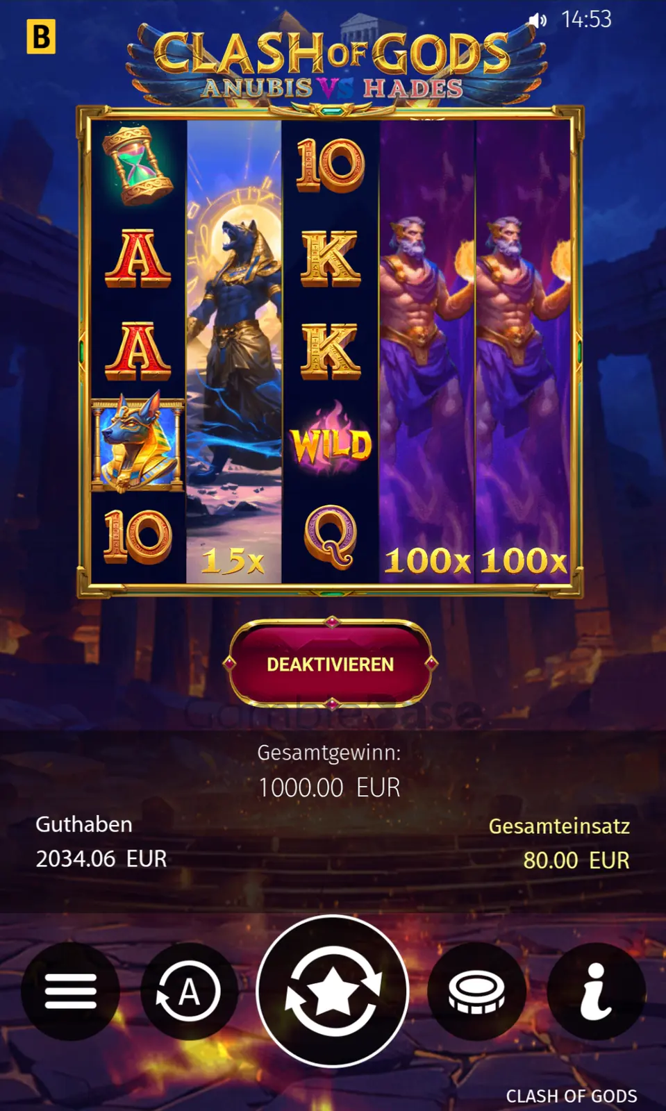 Clash of Gods Power Duel Gewinnbild: Max Win