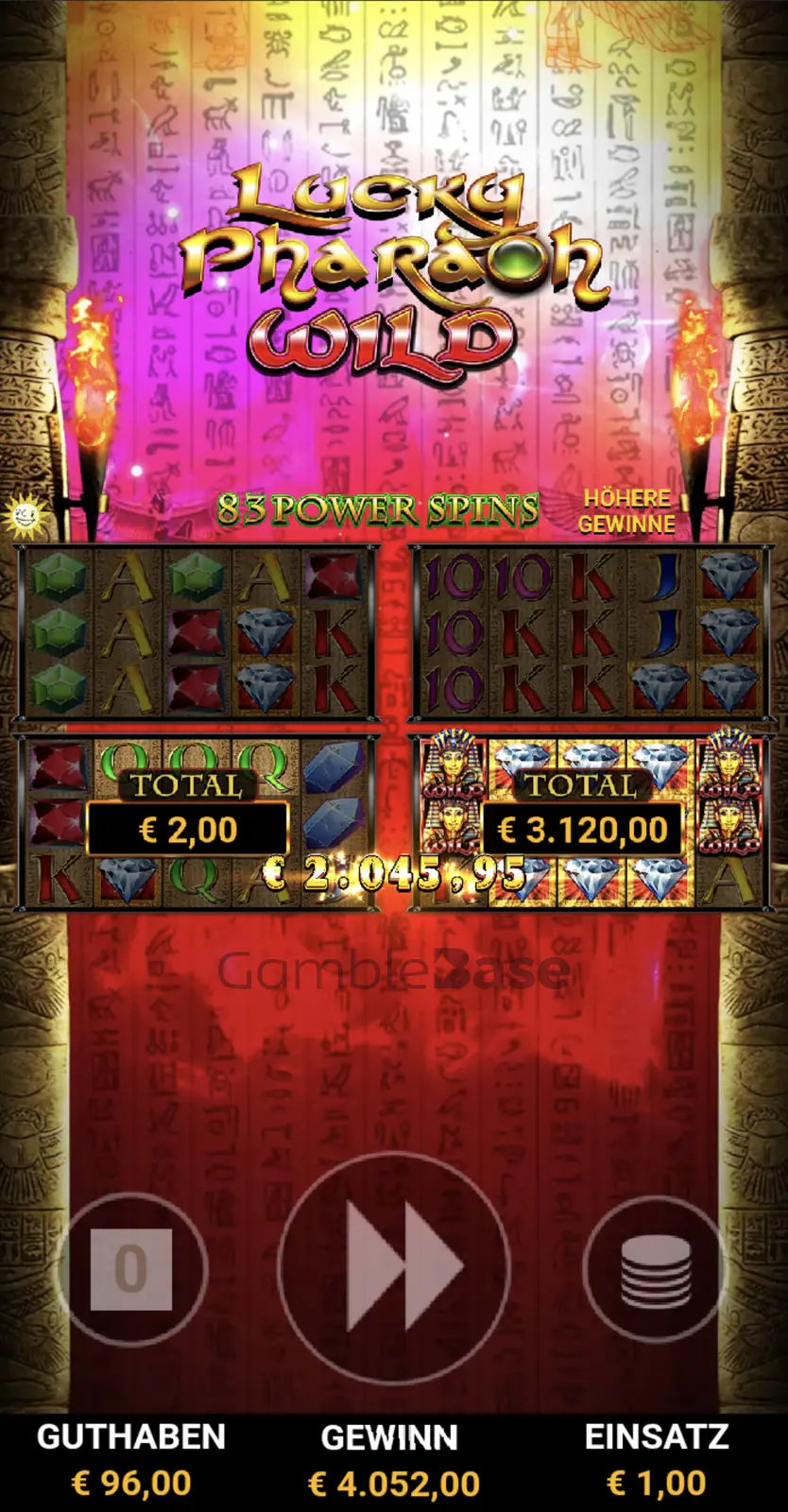 Lucky Pharaoh Wild Gewinnbild: Big Win
