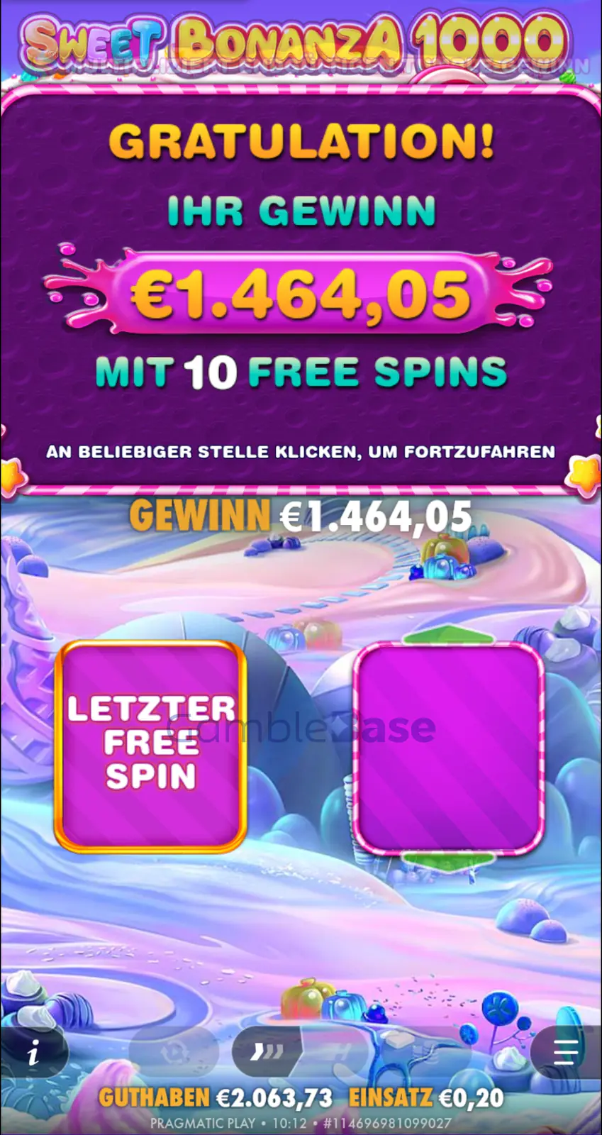 Sweet Bonanza 1000 Gewinnbild: Sweet Bonanza gönnt