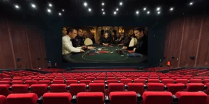 Casino-Film auf Kinosaal-Screen