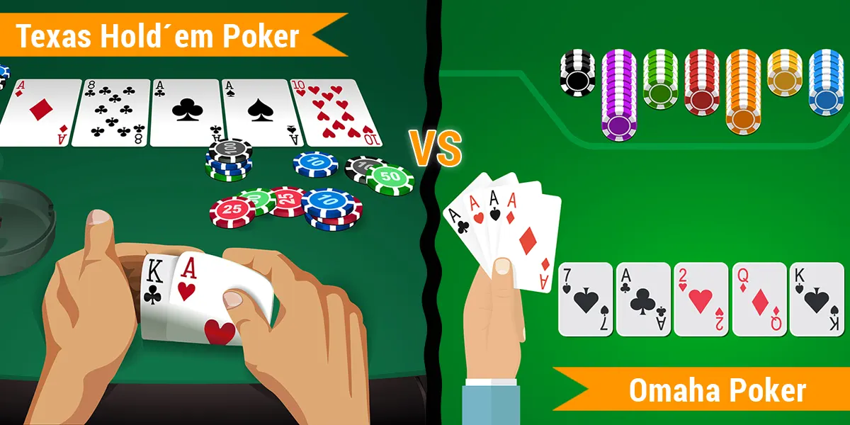 Texas Hold'em Poker versus Omaha Poker