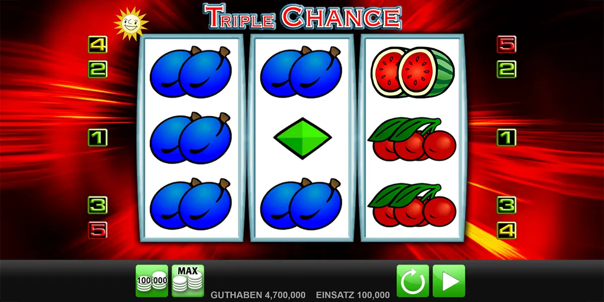 "Triple Chance" Früchte Slot