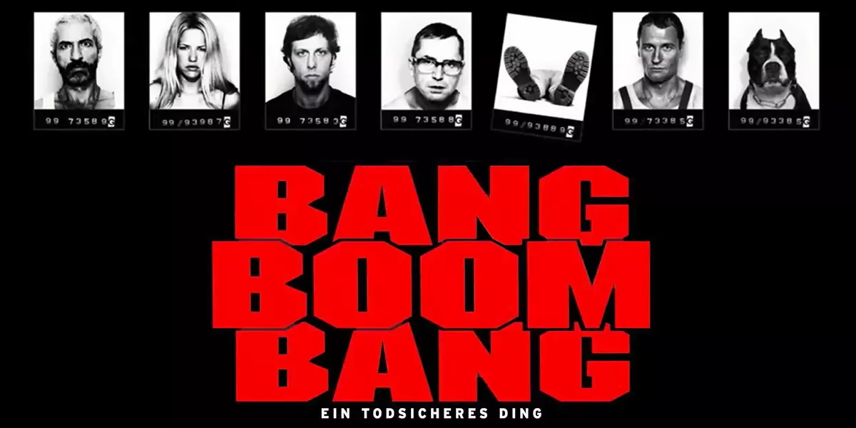 Fotocollage der Haupdarsteller in Bang Boom Bang