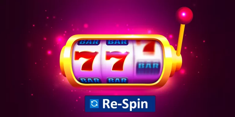 Drehender Slot mit Text "Re-Spin"