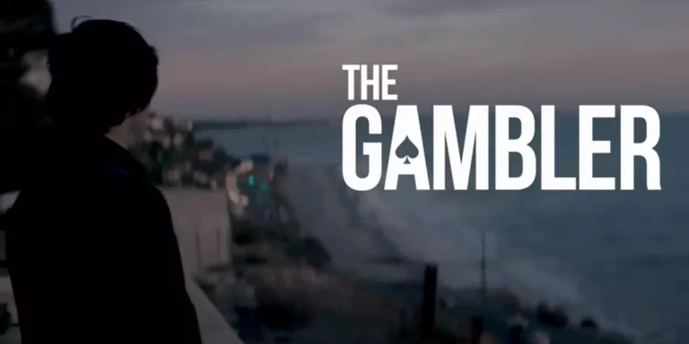Mark Wahlberg von hinten nachdenklich auf eine Küste herabschauend und dem Schriftzug "The Gambler"