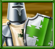 Ritter mit Rüstung und Schild
