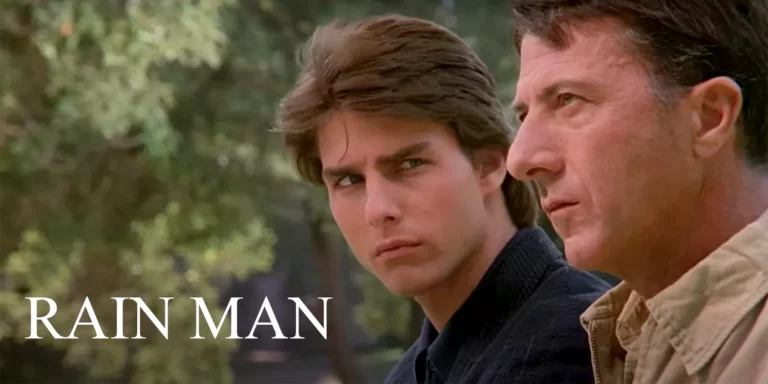 Rain Man Titelbild: Tom Cruise und Dustin Hoffman gemeinsam auf einer Parkbank