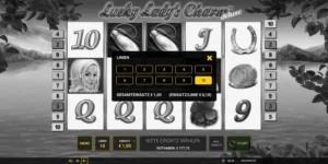 Auswahl der Linien (zwischen 1 und 10 Linien) bei Lucky Lady's Charm deluxe