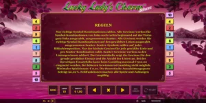 Regeln bei Lucky Lady's Charm deluxe