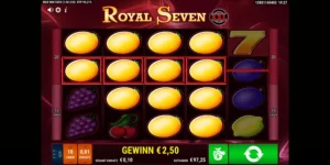 Gewinn mit 4x Symbol bei Royal Seven XXL