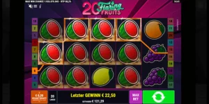 Gewinn mit 4x Symbol bei 20 Flaring Fruits