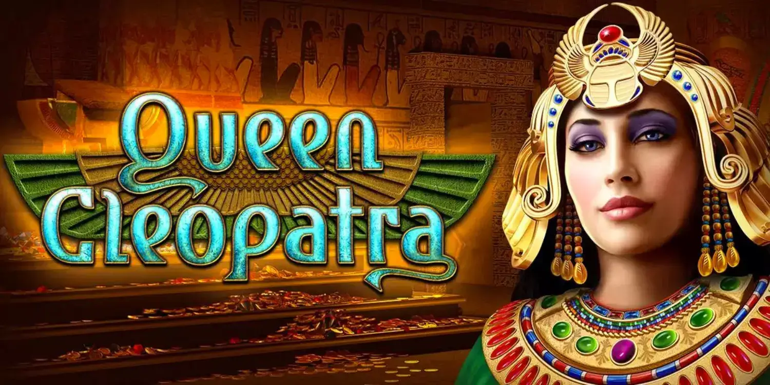 Königin Cleopatra neben dem Schriftzug als Titelbild