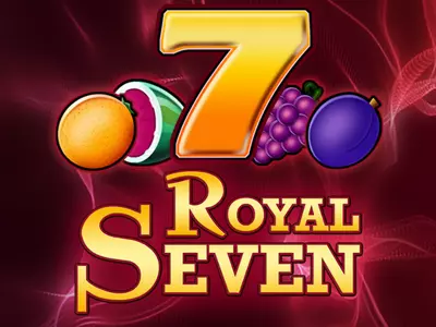 Die Früchte des Slots umgeben die 7, die über dem Royal Seven Schriftzug hervorsticht.