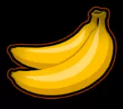 Bananen auf schwarzem Hintergrund