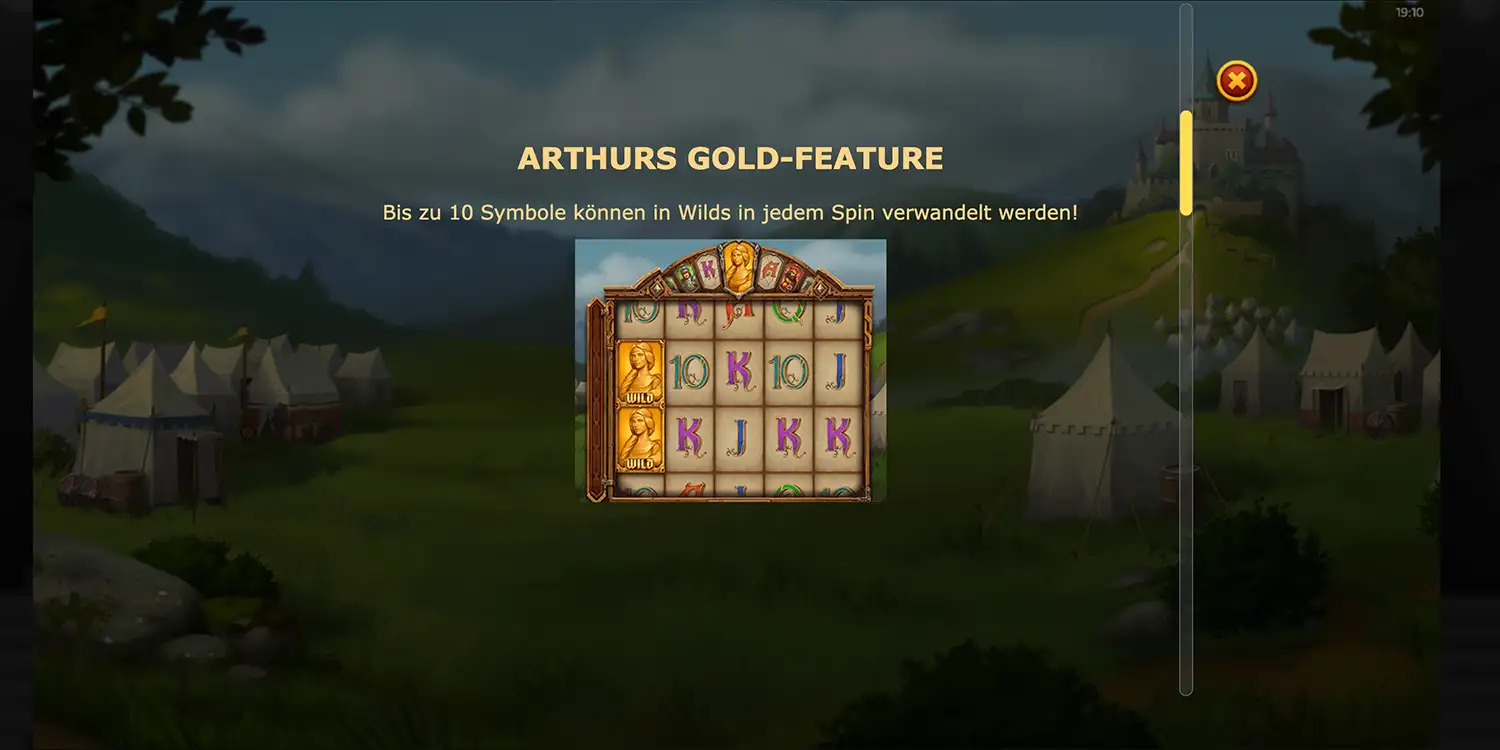 Gold-Feature bei Arthur's Fortune