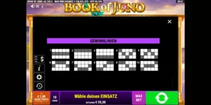 Gewinnlinien bei Book of Juno