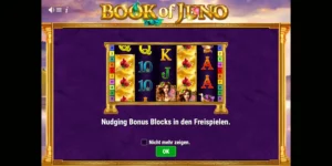 Nudging Bonus bei Book of Juno