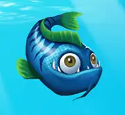 Symbol blauer Fisch bei Golden Fish Tank