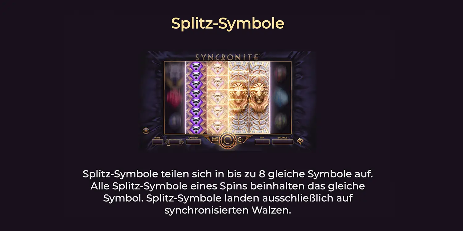 Splitz-Symbole bei Syncronite Splitz
