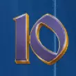 10 auf blauem Hintergrund