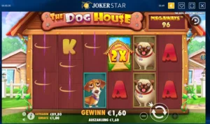 Gewinn von 1,60 Euro beim Slot "The Dog House"