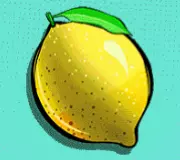 Zitrone auf türkisem Hintergrund
