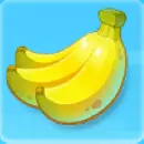 Bananen auf blauem Hintergrund