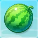 Melone auf blauem Hintergrund
