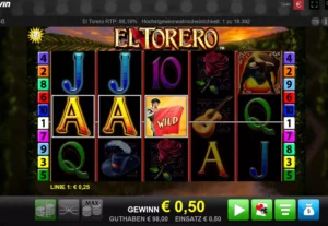 Gewinn von 50 Cent beim Slot "El Torero"