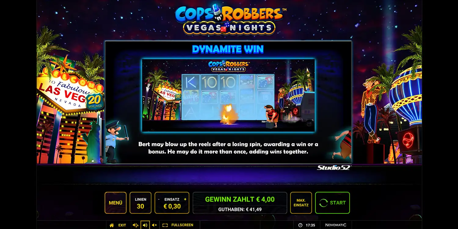 Dynamite bei Cops'n Robbers Vegas Nights