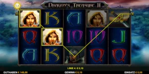 Gewinn mit 2x Symbol bei Dragon's Treasure 2