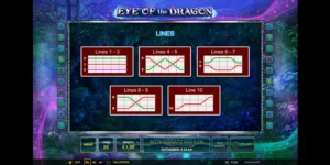 Beispiele Gewinnlinien bei Eye of the Dragon