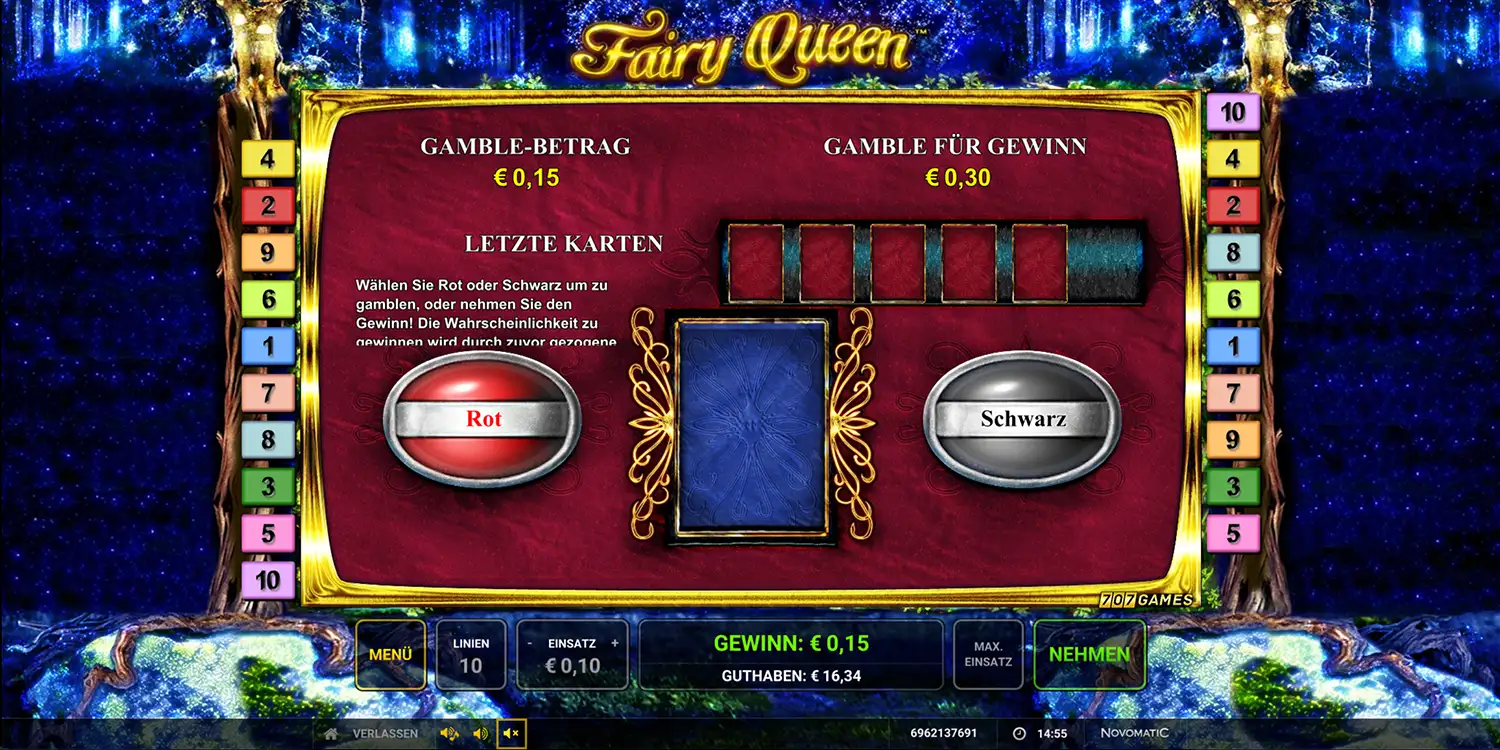Kartenrisiko bei Fairy Queen