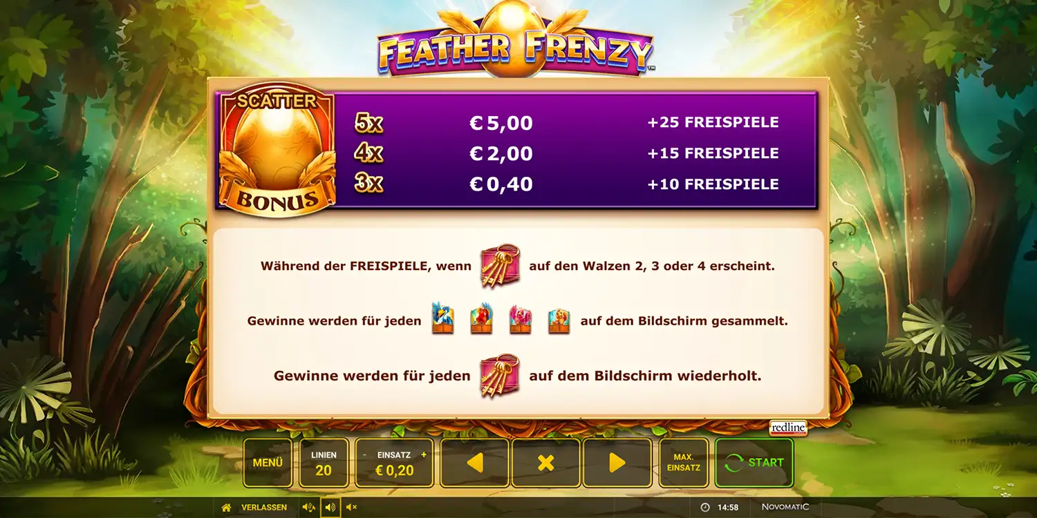 Scatter-Symbol bei Feather Frenzy