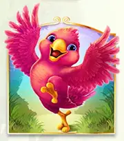 Symbol pinker Vogel bei Feather Frenzy