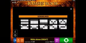 Gewinnlinien bei Ramses Book