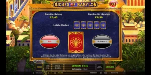 Kartenrisiko bei Riches of Babylon