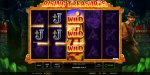 Gewinn mit 1x Wild-Symbol bei Rising Treasures