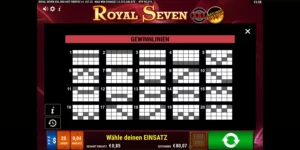 Gewinnlinien bei Royal Seven XXL Red Hot Firepot