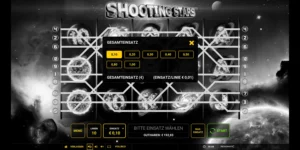 Auswahl des Einsatzes (zwischen 0,1 und 1 EUR) bei Shooting Stars