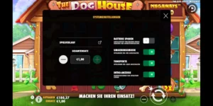 Einstellungen bei The Dog House Megaways