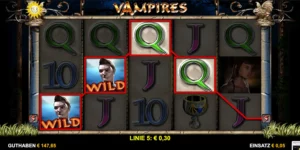 Gewinn mit 2x Wild-Symbol bei Vampires