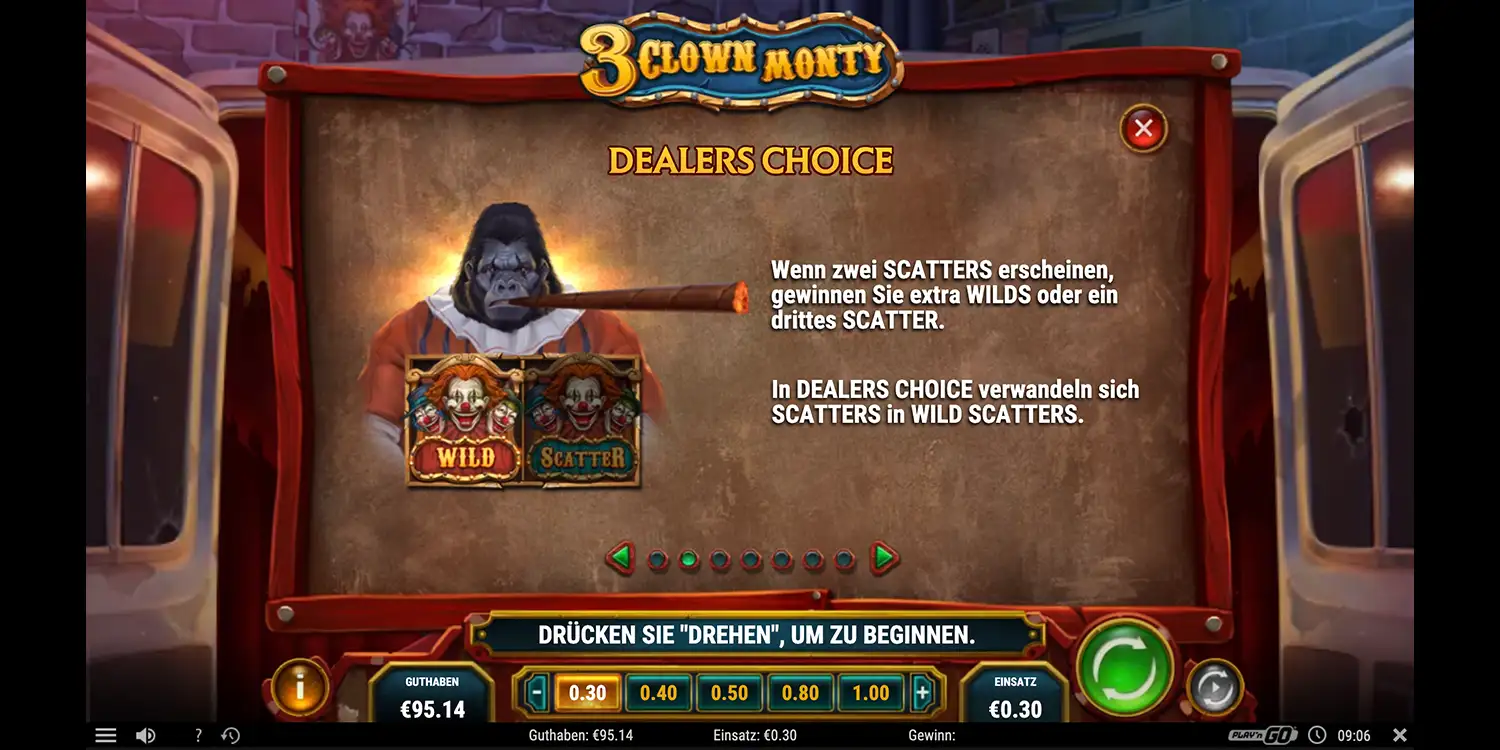 Dealers Choice bei 3 Clown Monty