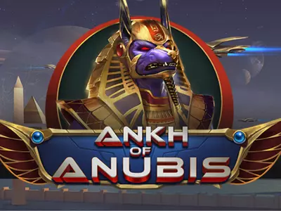 Der Anubis hinter dem Ankh of Anubis Schriftzug.