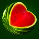 Melone auf grünem Hintergrund